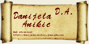 Danijela Anikić vizit kartica